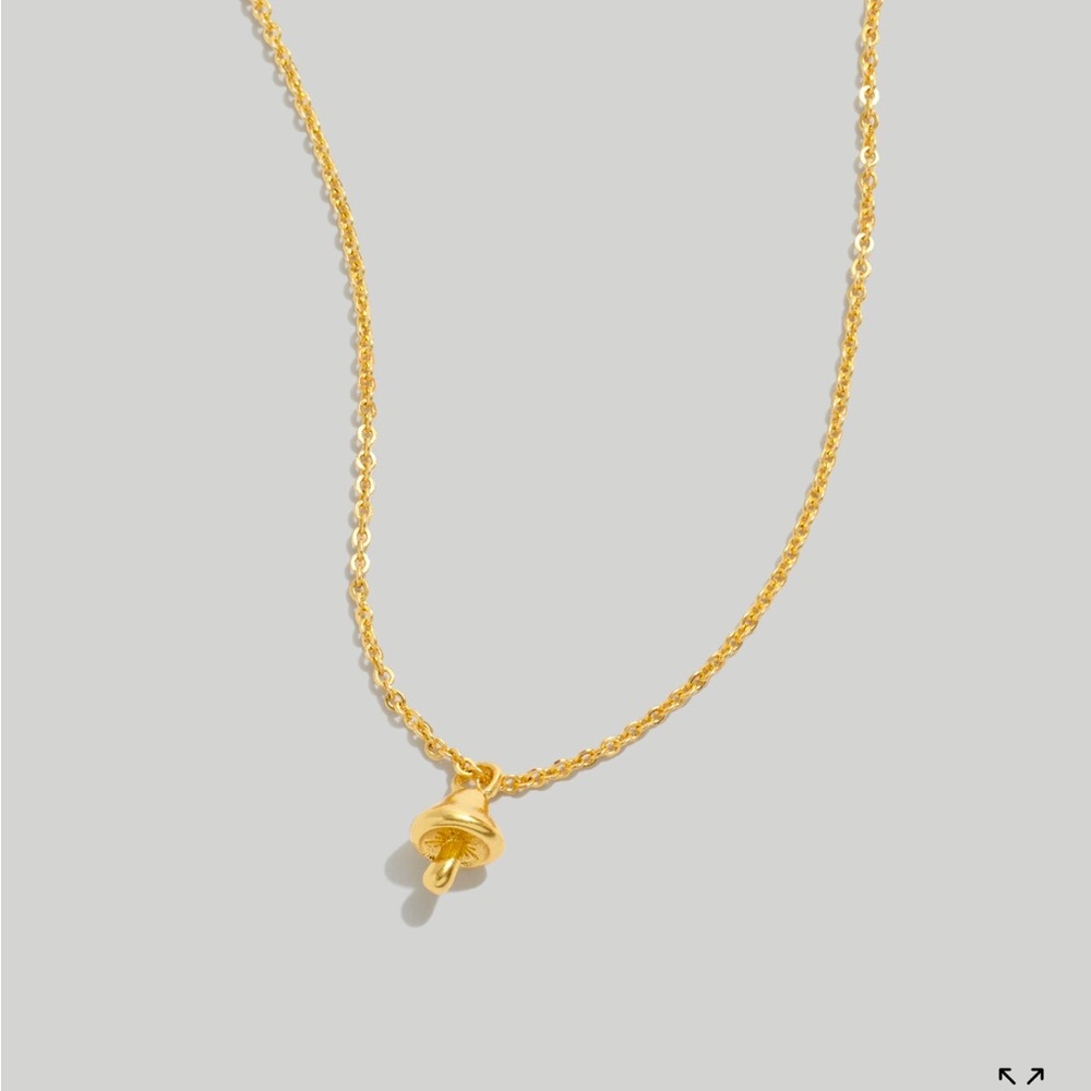 Madewell mushroom pendant necklace